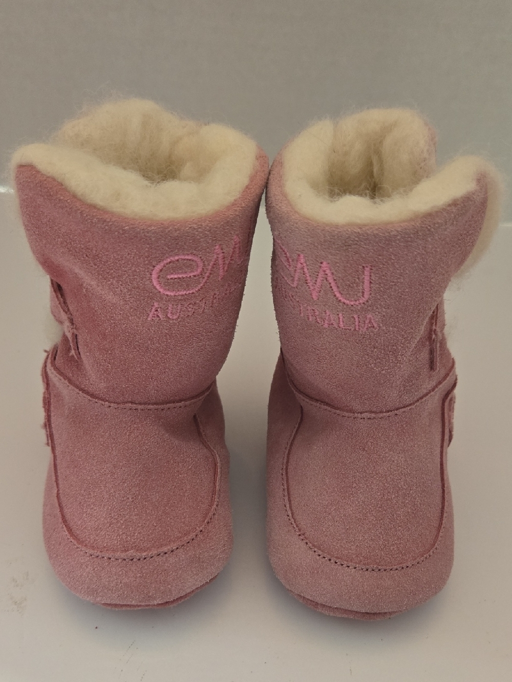 Emu Pink Suede Kids Sheepskin Boots